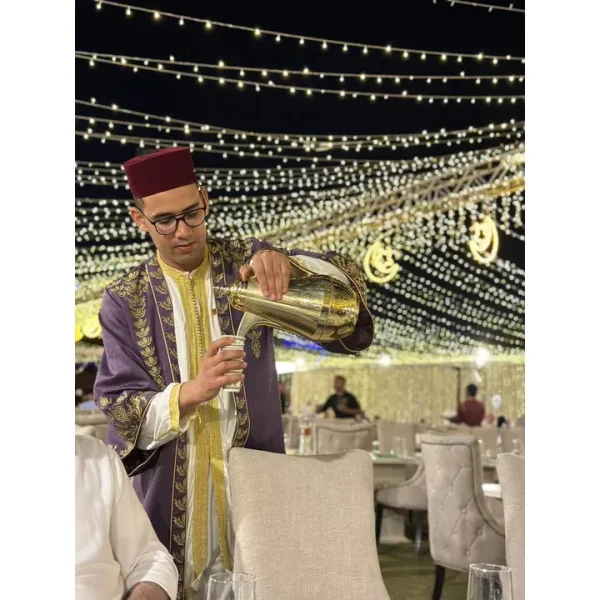 Pouring Arabic coffee