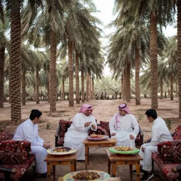 Coffee in the farm majlis
