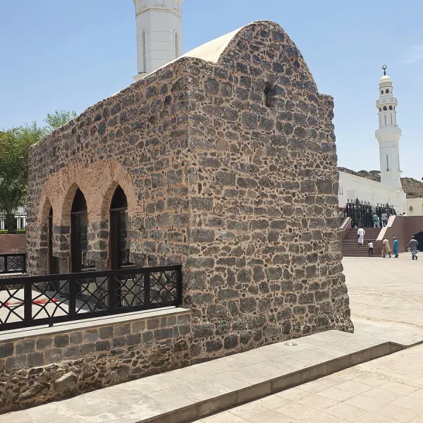 The black-stone walls of the old mosques