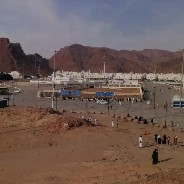Mount Uhud across the northern plain